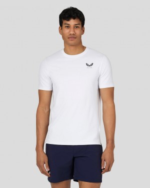 Castore Active Short Sleeve Performance T-Shirt Białe | HXEGDVT-94