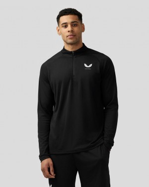 Castore Adapt Quarter Zip Top Czarne | WBLKNCE-32