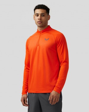 Castore Adapt Quarter Zip Top Jasny Pomarańczowe | VZGPRSO-47