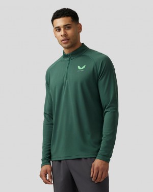 Castore Adapt Quarter Zip Top Zielone | KZBCEAW-85