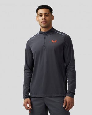 Castore Apex Aeromesh Quarter Zip Niebieskie | YOJDIZT-80