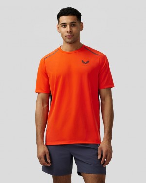 Castore Apex Aeromesh T-Shirt Pomarańczowe | VYJOCUD-23