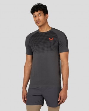 Castore Flow Seamless Training T-Shirt Gunmetal | ZPLVGMU-95