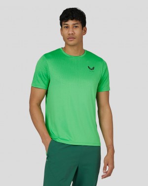 Castore Flow Short Sleeve Knit T-Shirt Lime | VSHFQAG-10