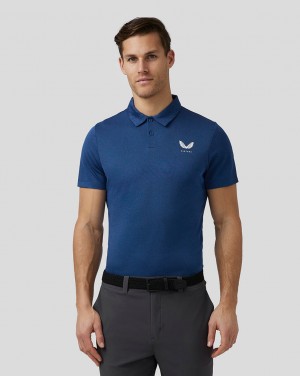 Castore Golf Engineered Knit Polo Granatowe | ECIVPZS-25