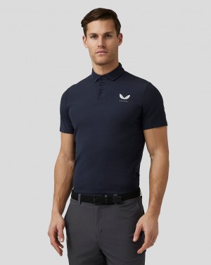 Castore Golf Essential Polo Granatowe | QMOGHXR-94