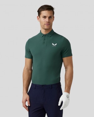 Castore Golf Essential Polo Zielone | TSKAMCX-31