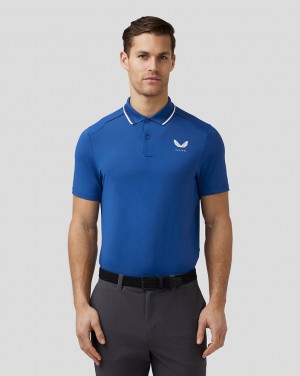 Castore Golf Tech Polo Królewski Niebieski Niebieskie | YXTUFIK-31