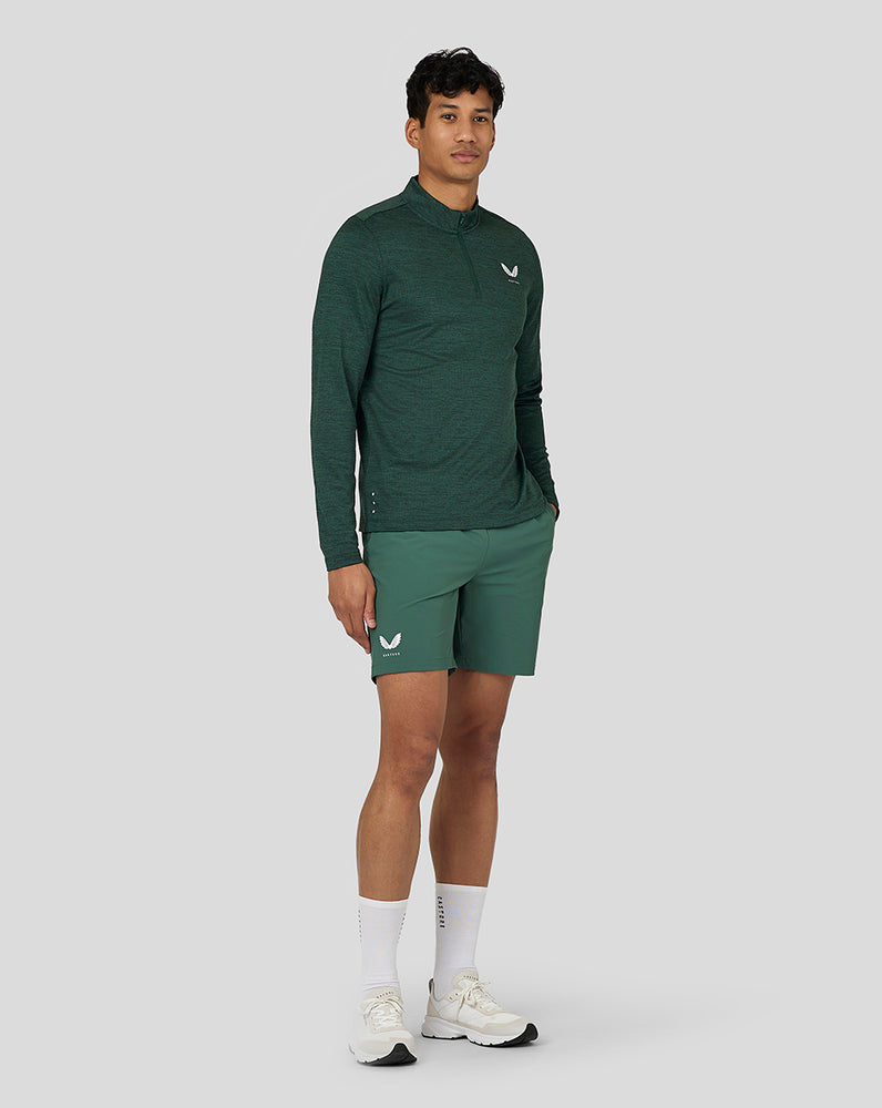 Castore Active Marl Quarter Zip Zielone | ZUKWOEV-35