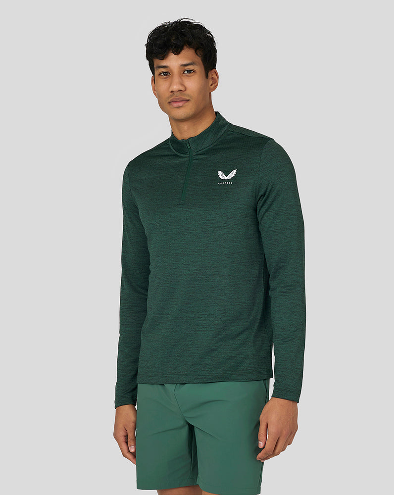 Castore Active Marl Quarter Zip Zielone | ZUKWOEV-35