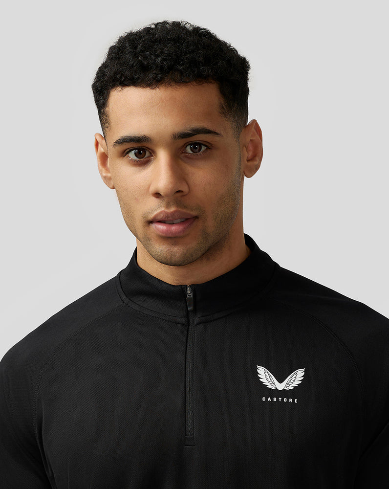 Castore Adapt Quarter Zip Top Czarne | WBLKNCE-32