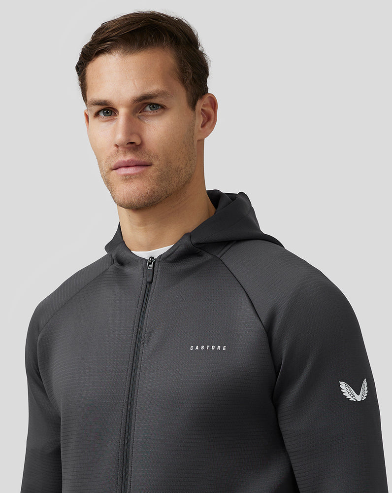 Castore Aeroscuba Zip-Through Hoodie Gunmetal | HNTJRDX-17