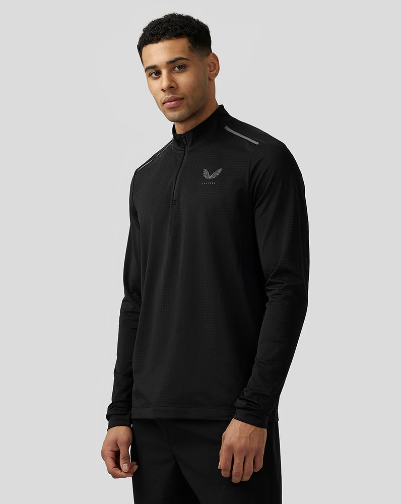 Castore Apex Aeromesh Quarter Zip Czarne | RETNXBM-42