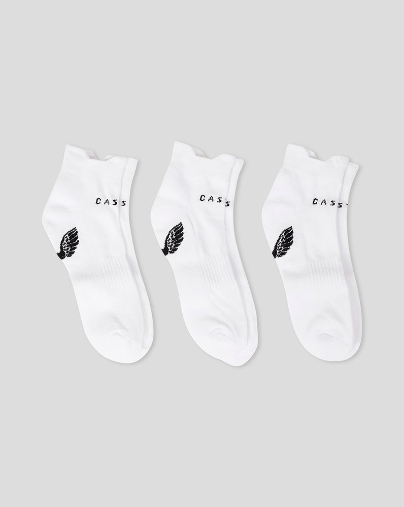 Castore Cushioned Ankle Socks 3 Pack Białe | JWFHSTU-68