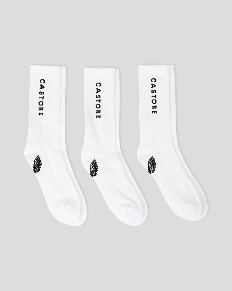 Castore Cushioned Crew Socks 3 Pack Białe | IVHMPKJ-51