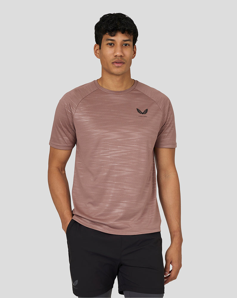 Castore Flow Short Sleeve Printed T-Shirt Peach Clay | XYMZSKJ-20