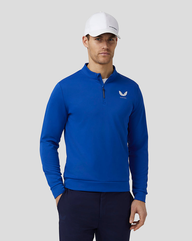 Castore Golf Club Classic Quarter Zip Top Królewski Niebieski Niebieskie | KHOLVGF-01