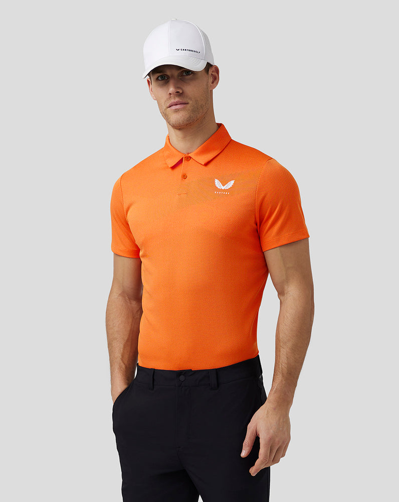 Castore Golf Engineered Knit Polo Jasny Pomarańczowe | AWKNVSY-10