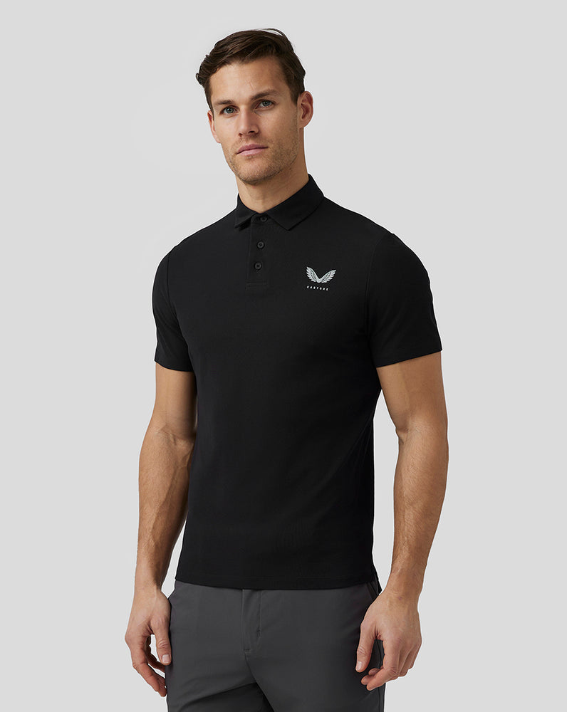 Castore Golf Essential Polo Czarne | NUOQHXB-13