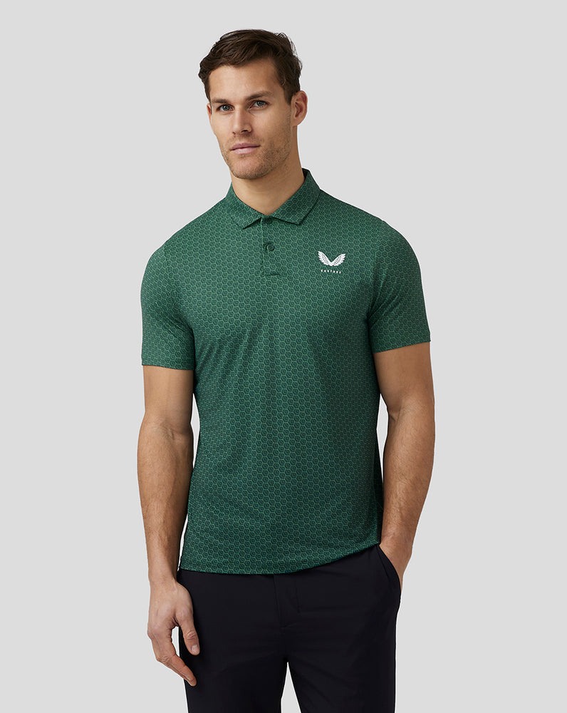 Castore Golf Printed Polo Zielone | BWUSEZR-15