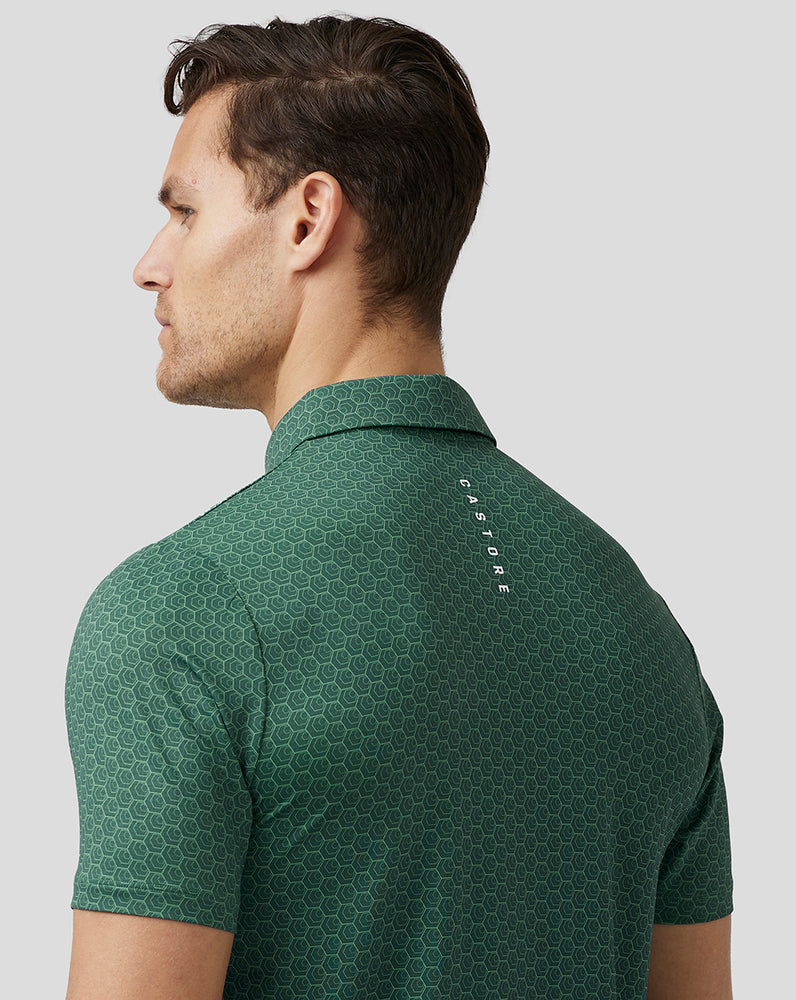 Castore Golf Printed Polo Zielone | BWUSEZR-15