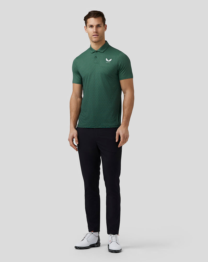 Castore Golf Printed Polo Zielone | KXGWYLO-50