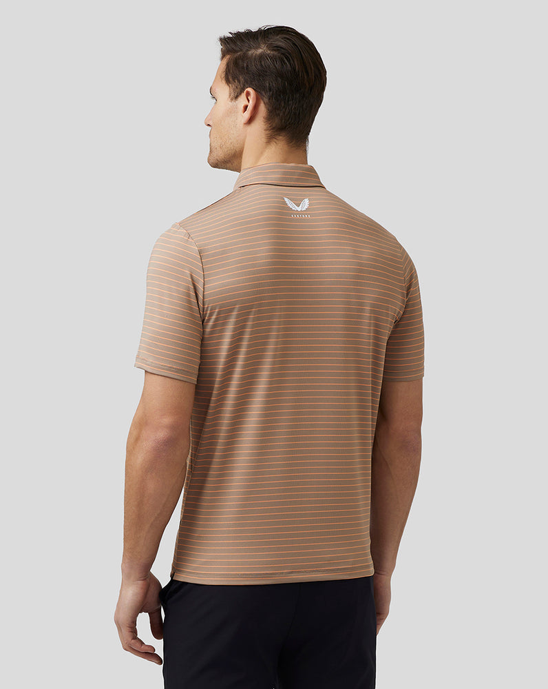 Castore Golf Yarn Dye Stripe Polo Clay | WZRHSIE-01