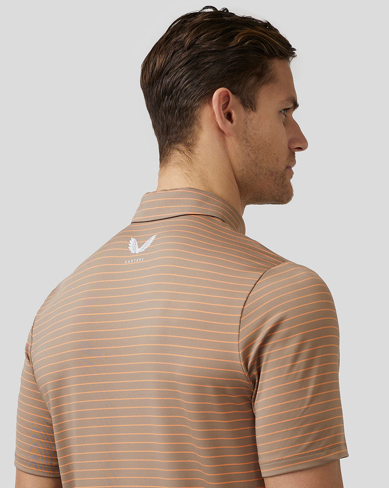 Castore Golf Yarn Dye Stripe Polo Clay | WZRHSIE-01