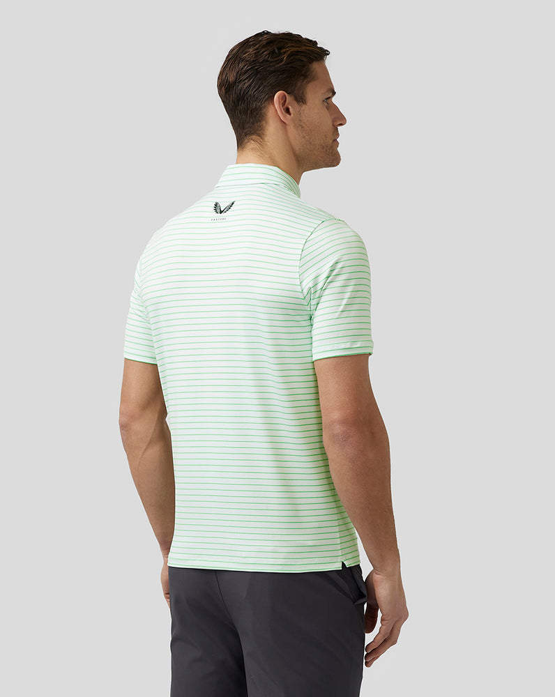 Castore Golf Yarn Dye Stripe Polo Lime | ODSXIYT-30