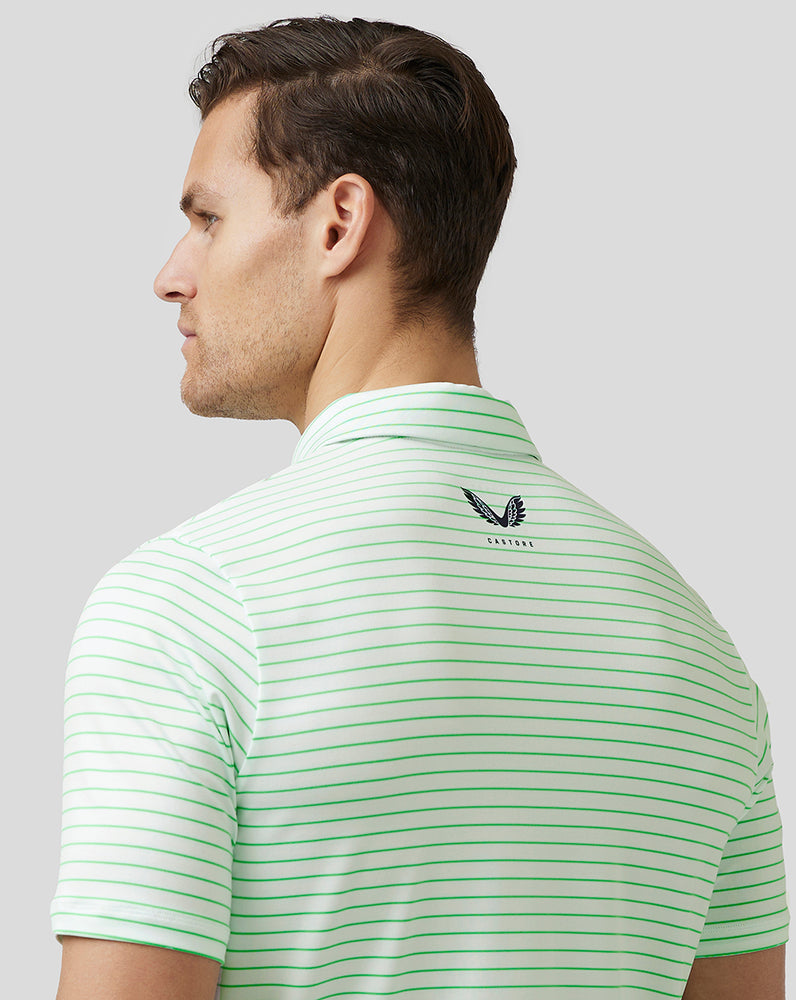 Castore Golf Yarn Dye Stripe Polo Lime | ODSXIYT-30