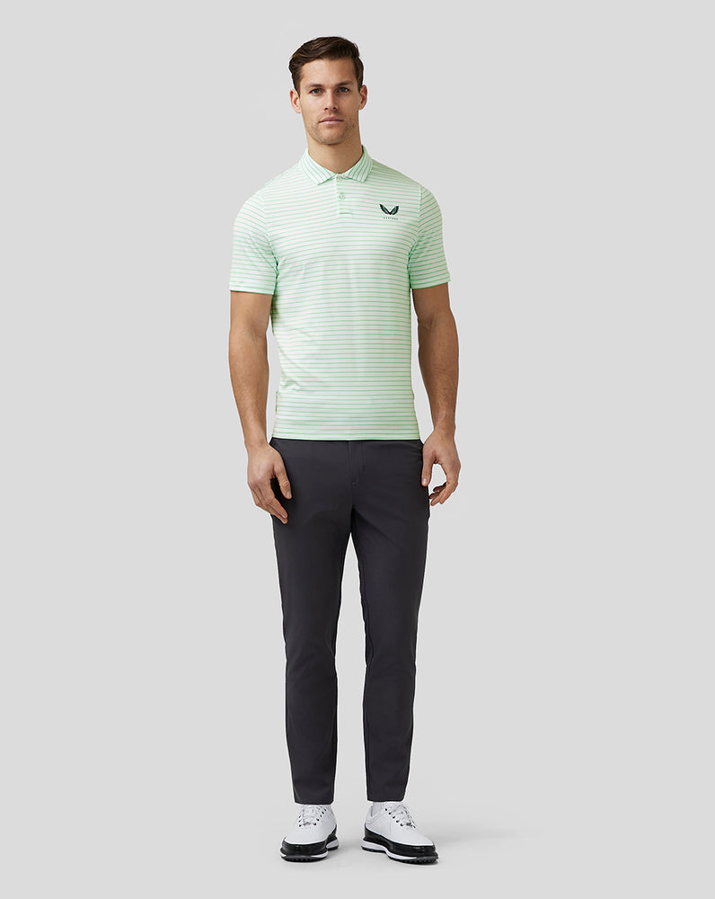 Castore Golf Yarn Dye Stripe Polo Lime | VZHOWPT-68